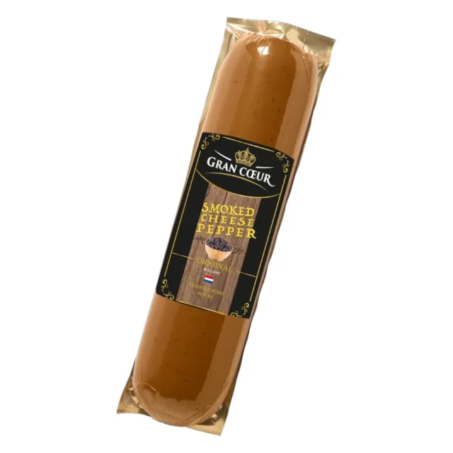 [00000404] Fromage fumé au poivre en tranche 100g - GRAN COEUR