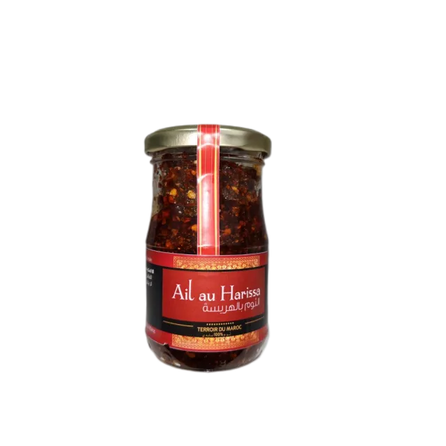 [00000522] Ail au harissa en pot en verre 180g - DAR TOUMA